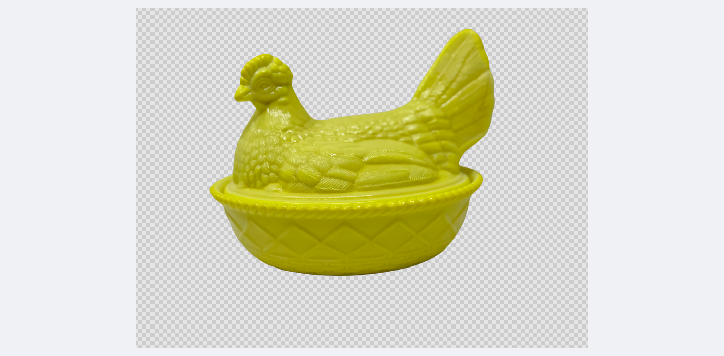 7" Hen on Basket