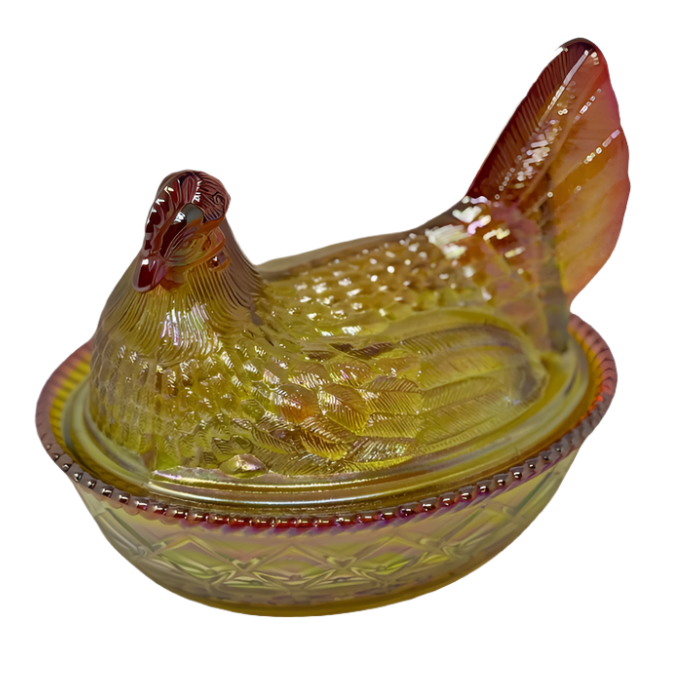7" Hen on Basket