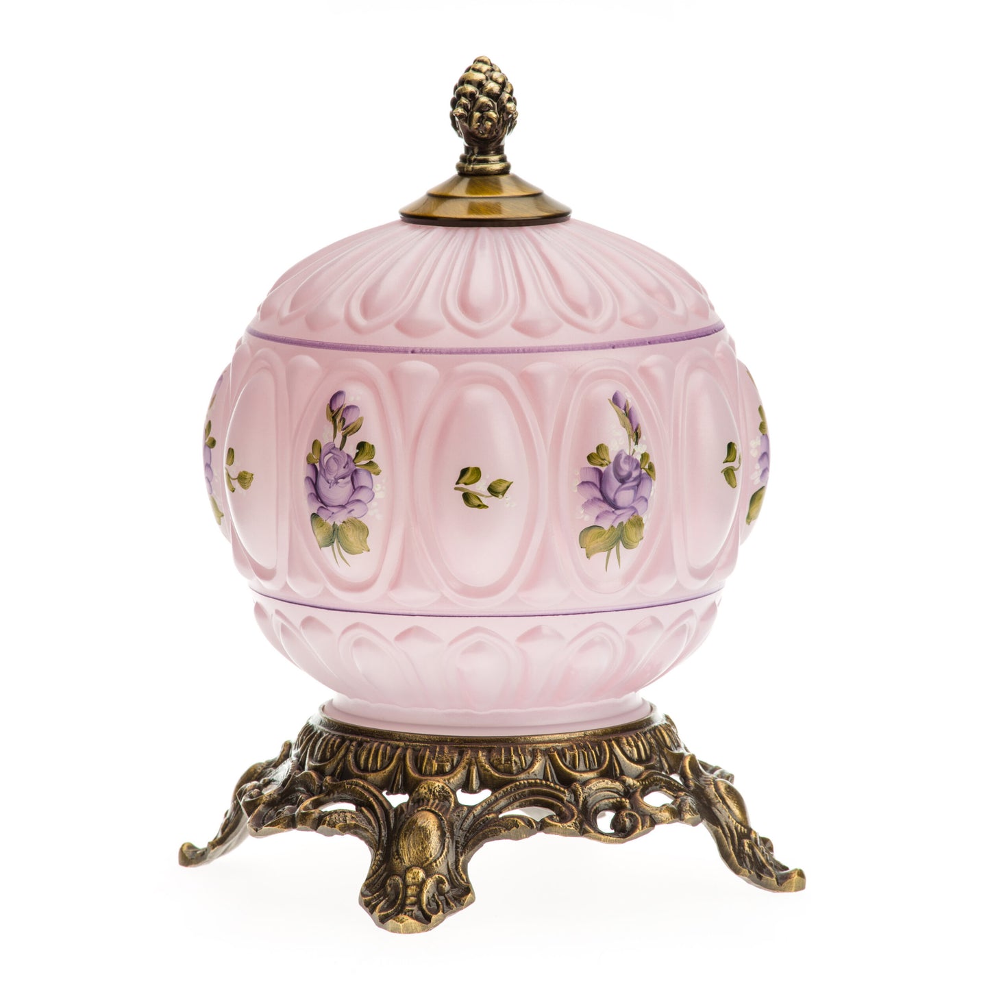 10″ Nite Lite/Lavender with Purple Rose