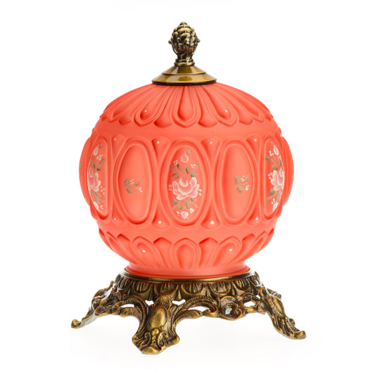 10" Nite Lite/Red with Ivory Rose