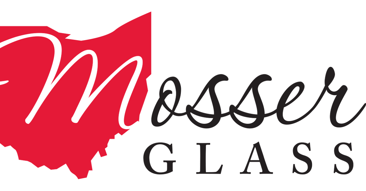 ヴィンテージMosser Glass　ラージサイズ　脚付きベリーボウル 　刻印 Mosser Glass
