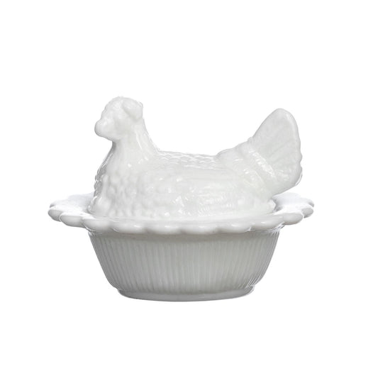 Mini Hen on Basket