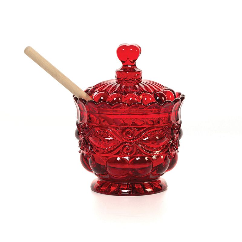Eye Winker Honey Jar & Dipper – Mosser Glass