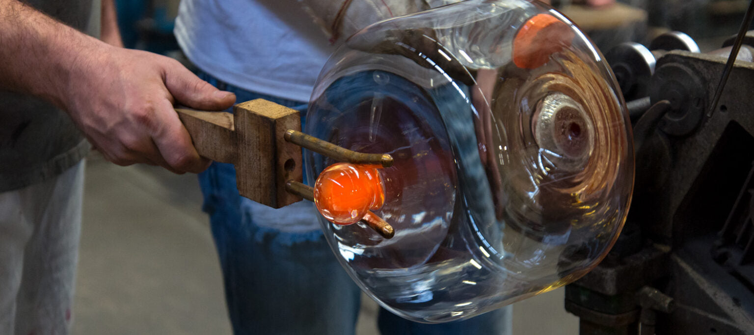 ヴィンテージMosser Glass　ラージサイズ　脚付きベリーボウル 　刻印 Mosser Glass